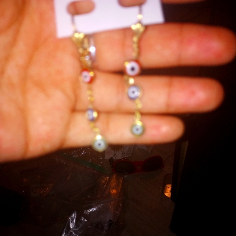 Evil eye earrings